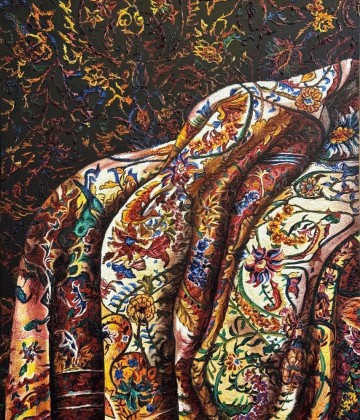 نقاشی رنگ روغن فرش ایرانی