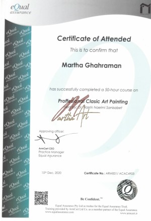 Professional clasic Art Painting Certificate from eQual