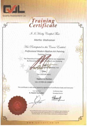 Professional Modern Realism Art Painting Certificate from QAL