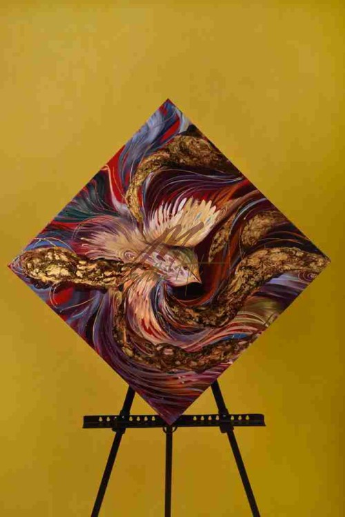 Miniature painting of Legendary bird